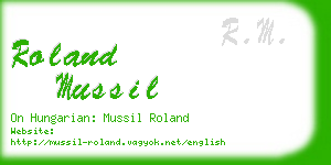 roland mussil business card